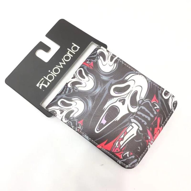 NECA Scream4 Kisméretű érmés pénztárca – Uniszex PU anyagú, rajzos stílus