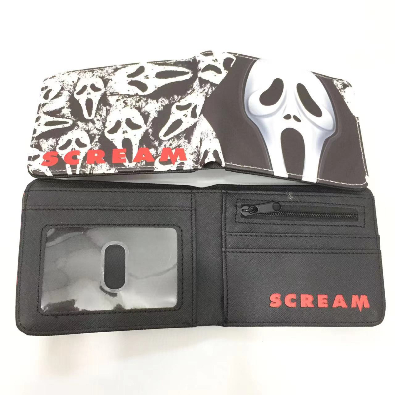 NECA Scream4 Kisméretű érmés pénztárca – Uniszex PU anyagú, rajzos stílus