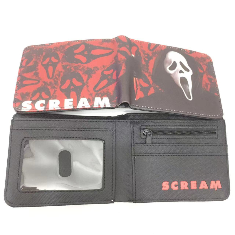NECA Scream4 Kisméretű érmés pénztárca – Uniszex PU anyagú, rajzos stílus