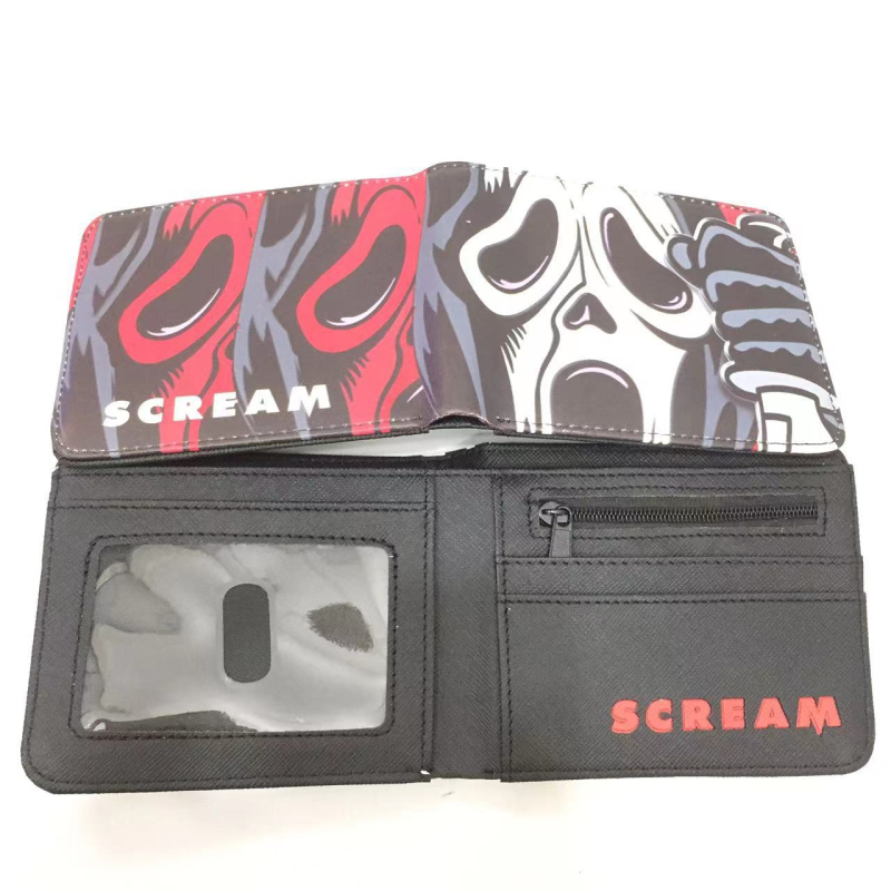 NECA Scream4 Kisméretű érmés pénztárca – Uniszex PU anyagú, rajzos stílus