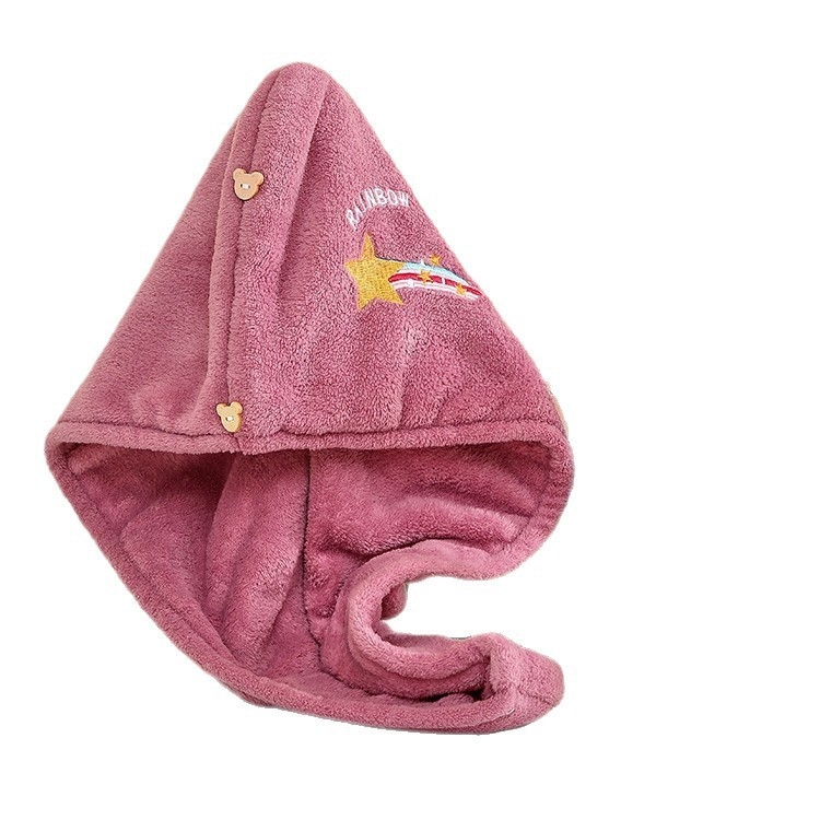 Jednobojna dvostruka kapa za sušenje kose, iznimno upijajuća i brzo sušeća, coral fleece, za žene i djecu