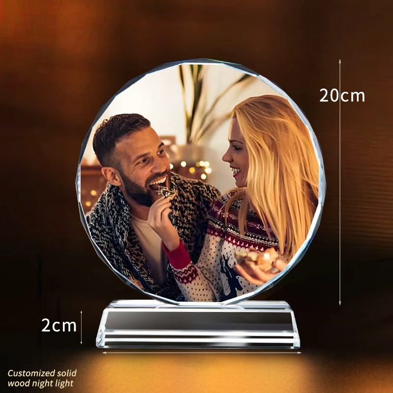 Prilagođeni kristalni darovni trofeja i stolni ukras s kristalnim foto-albumom – dar za majku, prijatelje i parove