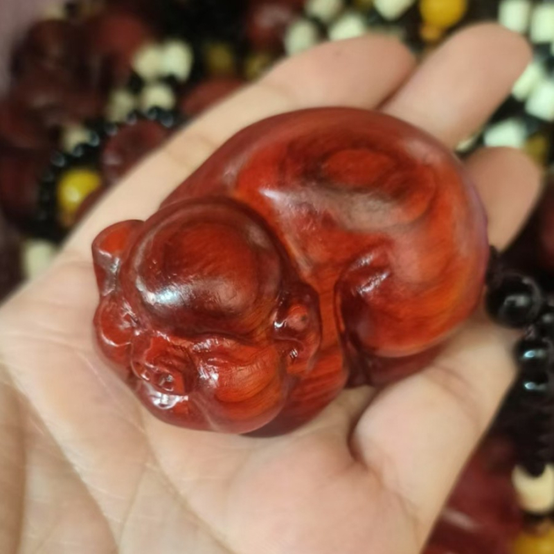 Серия Rosewood — дърворезба: чайник със дръжка във форма на тиква, декоративни висящи изделия от твърдо дърво