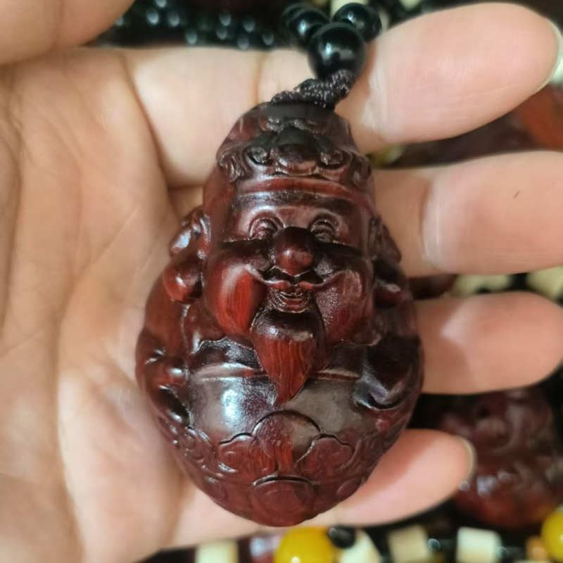 Серия Rosewood — дърворезба: чайник със дръжка във форма на тиква, декоративни висящи изделия от твърдо дърво
