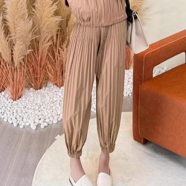 Set de toamnă pentru femei: geacă rezistentă la vânt și pantaloni jogger, croială lejeră, culoare solidă