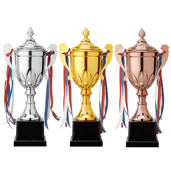 Metalni trofeji za sportska natjecanja s graviranim medaljama za košarku i nogomet, logotip na trofeji, minimalna narudžba 6 komada