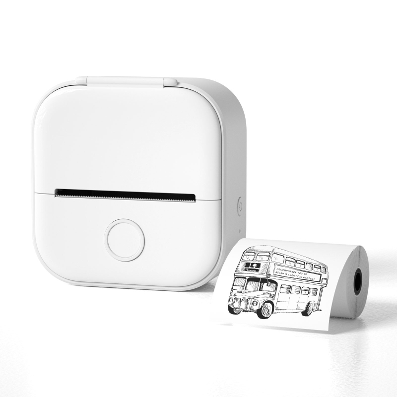 Phomemo T02 мини термален принтер – преносим принтер за етикети с Bluetooth за телефон, домашно ползване, принтер за корекция на грешки