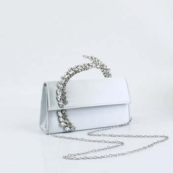 Večernja torbica s kristalima, elegantna ženska mini retro kvadratna torba za crossbody ili ramenski stil