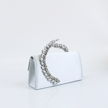 Večernja torbica s kristalima, elegantna ženska mini retro kvadratna torba za crossbody ili ramenski stil