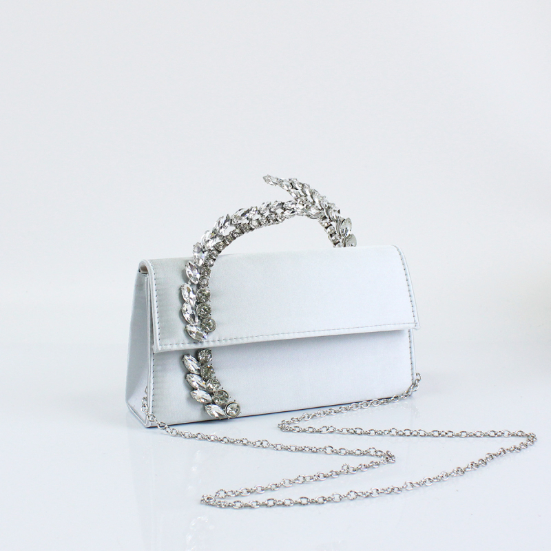 Večernja torbica s kristalima, elegantna ženska mini retro kvadratna torba za crossbody ili ramenski stil