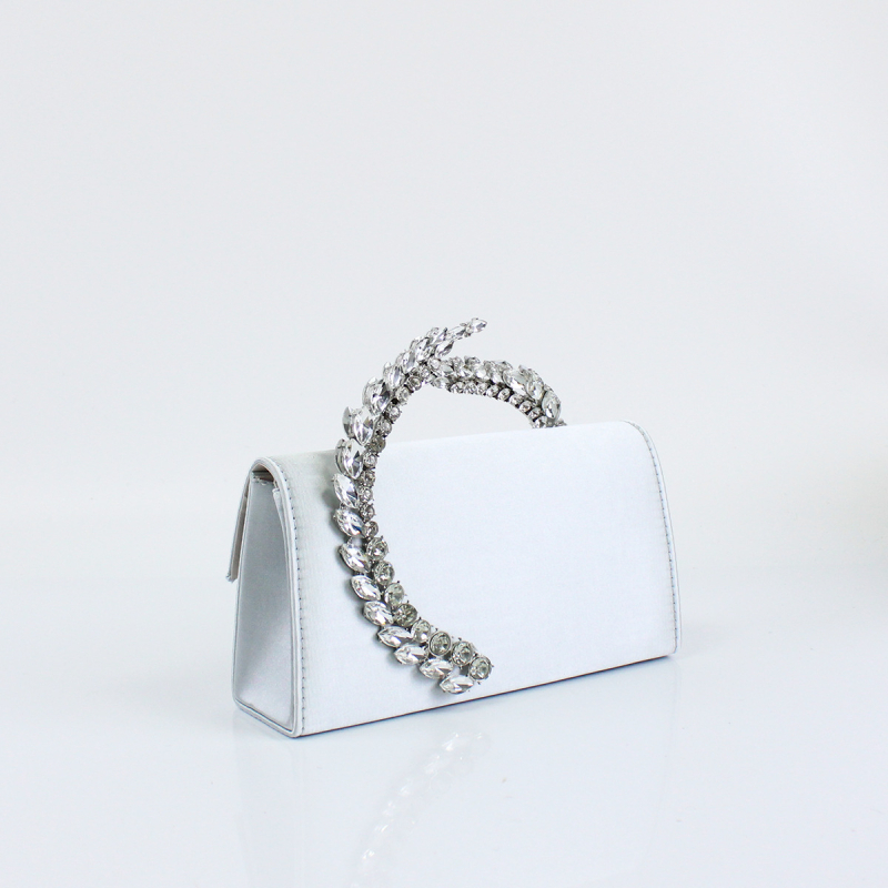 Večernja torbica s kristalima, elegantna ženska mini retro kvadratna torba za crossbody ili ramenski stil