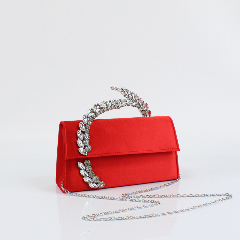Večernja torbica s kristalima, elegantna ženska mini retro kvadratna torba za crossbody ili ramenski stil
