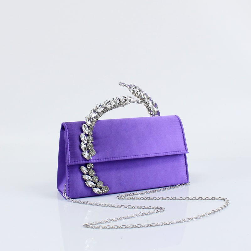 Večernja torbica s kristalima, elegantna ženska mini retro kvadratna torba za crossbody ili ramenski stil