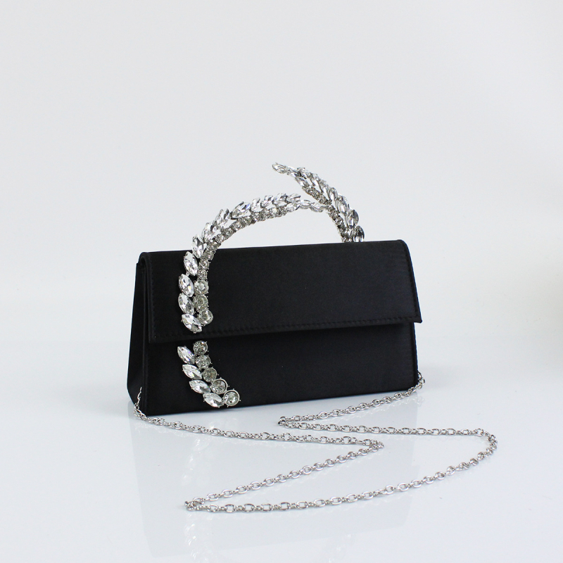 Večernja torbica s kristalima, elegantna ženska mini retro kvadratna torba za crossbody ili ramenski stil
