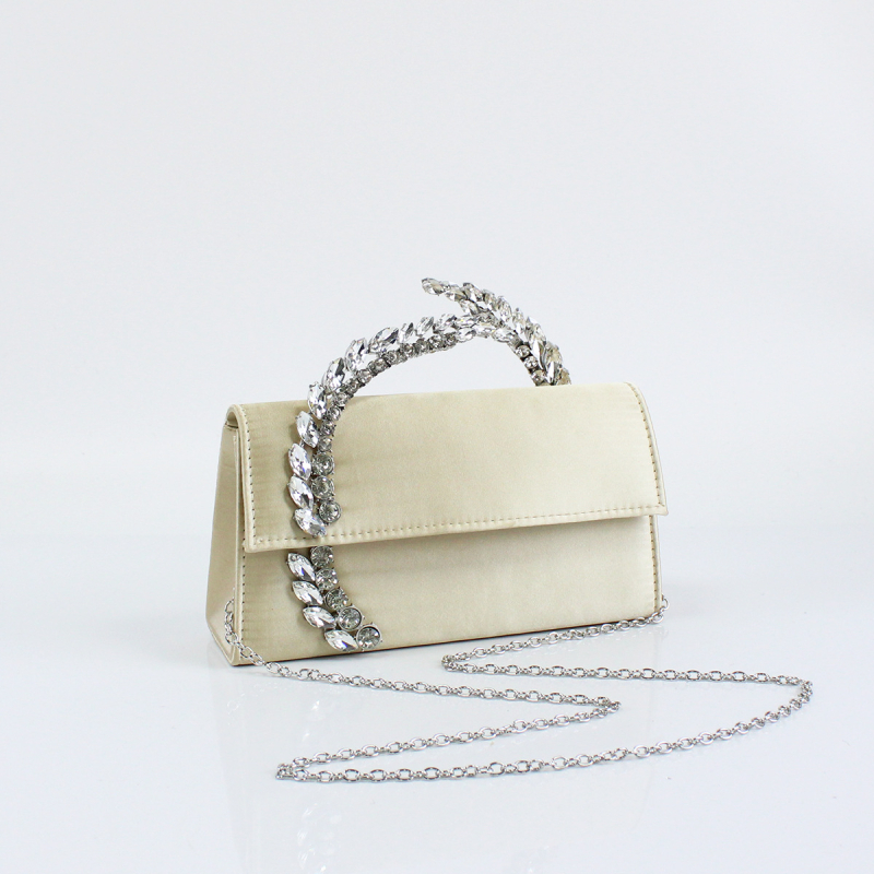 Večernja torbica s kristalima, elegantna ženska mini retro kvadratna torba za crossbody ili ramenski stil