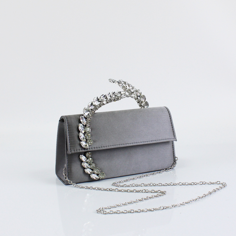 Večernja torbica s kristalima, elegantna ženska mini retro kvadratna torba za crossbody ili ramenski stil