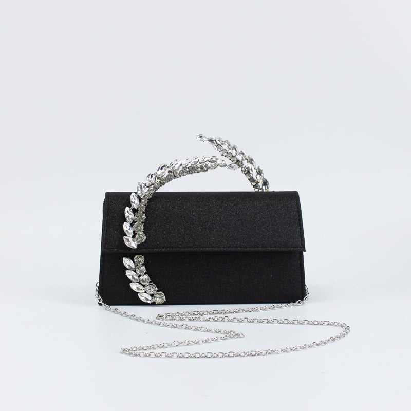 Večernja torbica s kristalima, elegantna ženska mini retro kvadratna torba za crossbody ili ramenski stil