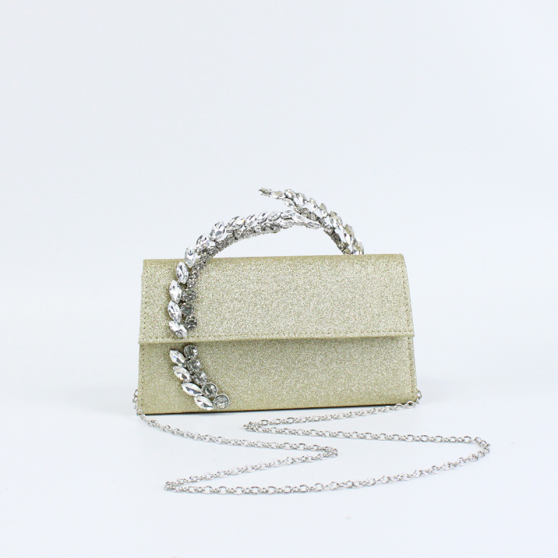 Večernja torbica s kristalima, elegantna ženska mini retro kvadratna torba za crossbody ili ramenski stil