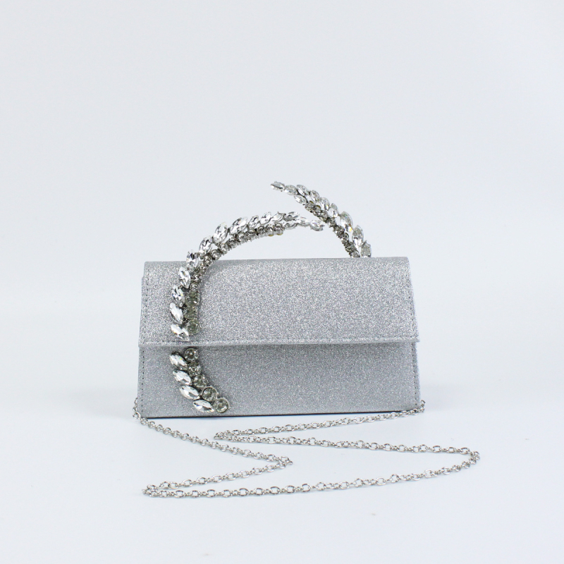 Večernja torbica s kristalima, elegantna ženska mini retro kvadratna torba za crossbody ili ramenski stil