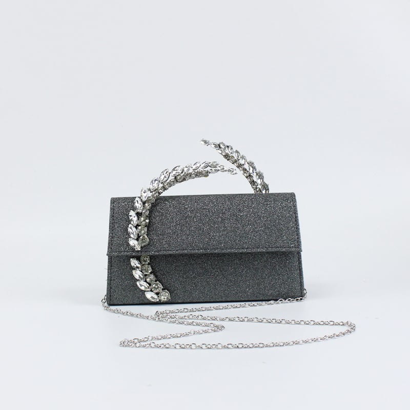 Večernja torbica s kristalima, elegantna ženska mini retro kvadratna torba za crossbody ili ramenski stil