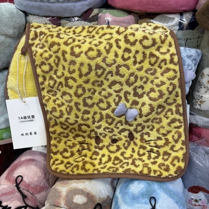 Dječji ručnik s leopard printom od koralnog flisa, bez dlačica, ručnik za lice s crtanim likom, mali format