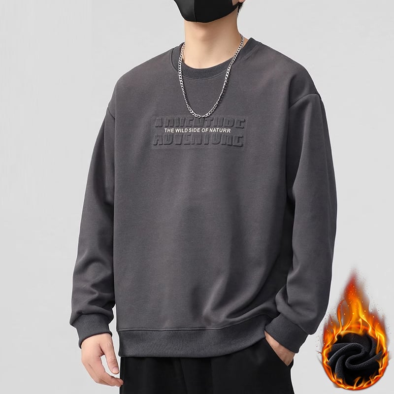 Tricou de bărbați cu mânecă lungă, imprimeu 3D cu litere, toamnă 2025