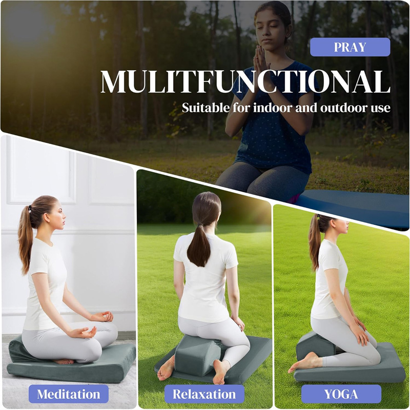 Prilagodljiva meditacijska joga podloga i koljena jastuk za udobnu meditaciju