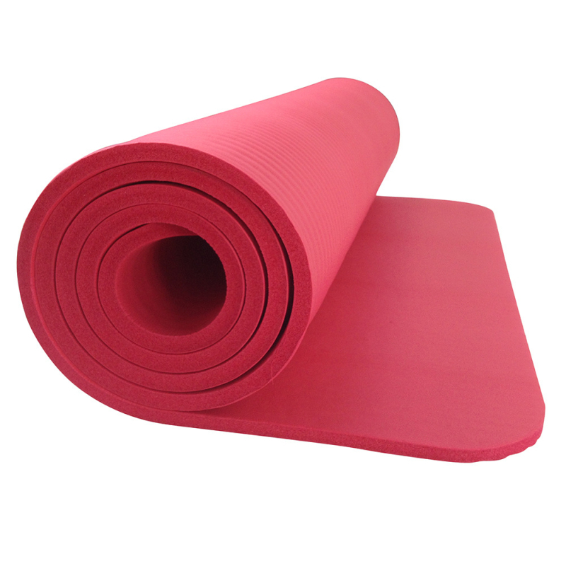 Višefunkcionalna NBR podloga za jogu, dimenzije 183 cm x 61 cm, debljina 10 mm, prugasti uzorak, pogodna za jogu, fitness i kućnu meditaciju