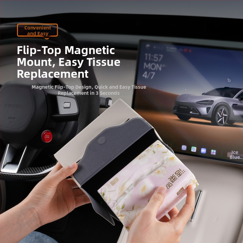Magnetski držač papirnih maramica za automobil Xiaomi YU7, pohrana iza zaslona središnje konzole