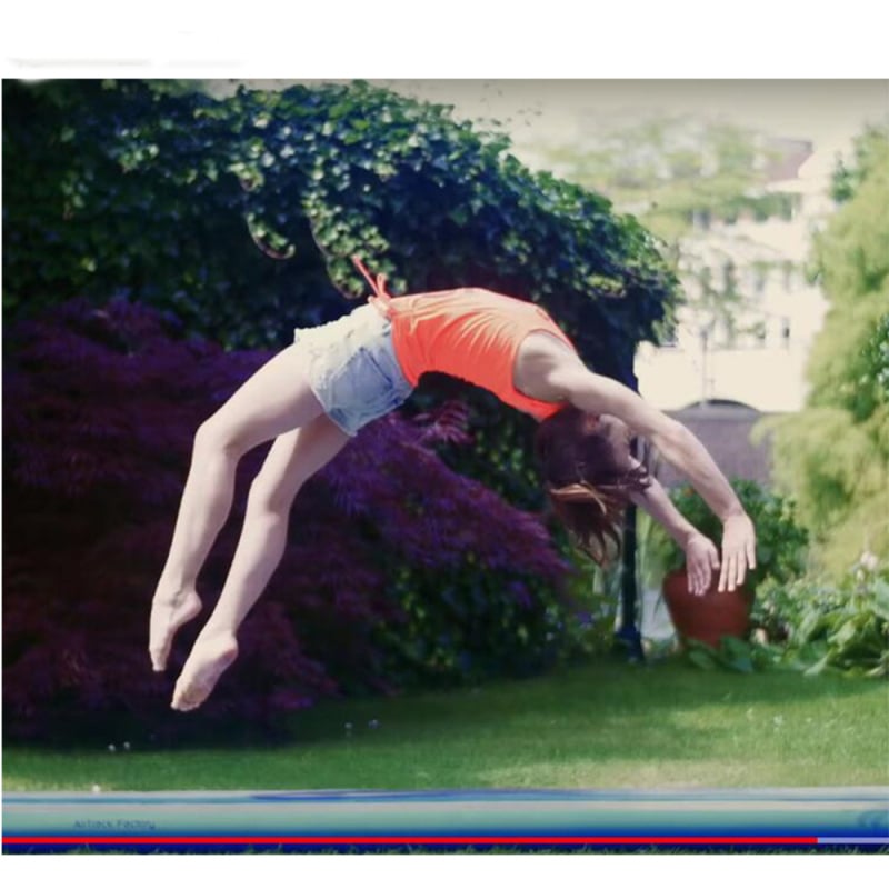 Podloga za gimnastiku i jogu s teksturiranom PVC površinom i zračnim jastučićem za akrobatske pokrete, Taekwondo trening