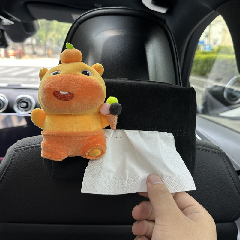 Capybara Lulu kutija za maramice za auto, viseći držač maramicama i dekorativni dodatak za automobil