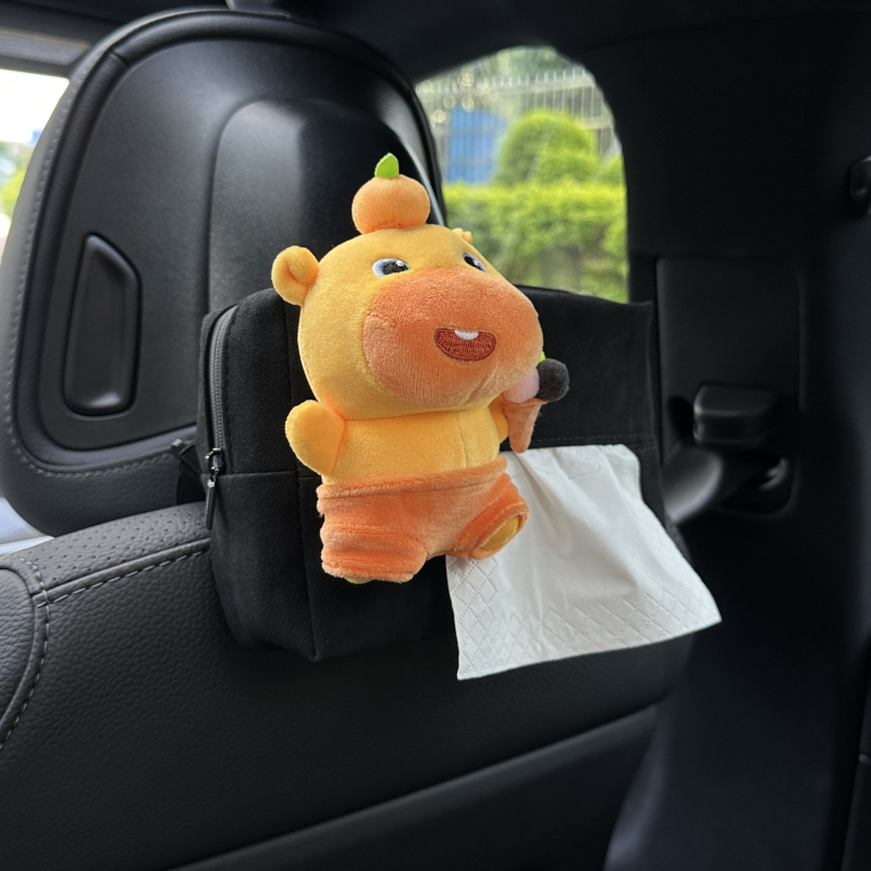 Capybara Lulu kutija za maramice za auto, viseći držač maramicama i dekorativni dodatak za automobil