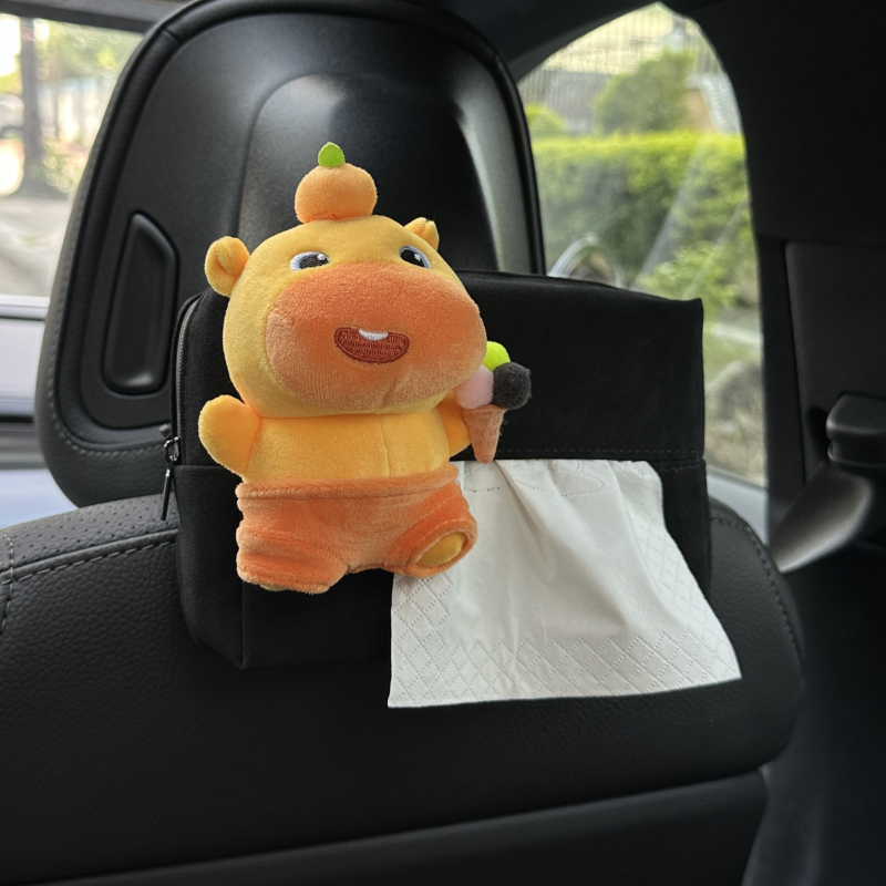 Capybara Lulu kutija za maramice za auto, viseći držač maramicama i dekorativni dodatak za automobil