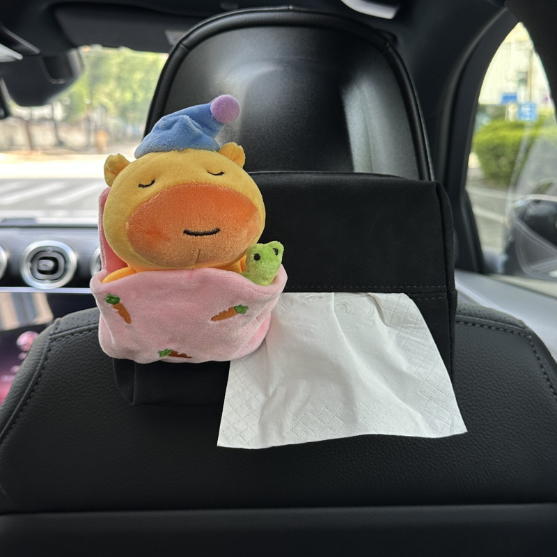 Capybara Lulu kutija za maramice za auto, viseći držač maramicama i dekorativni dodatak za automobil