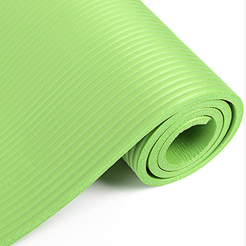 Zelena NBR joga podloga, zvučno izolirana za kućni fitness, dimenzije 1830×610×25 mm