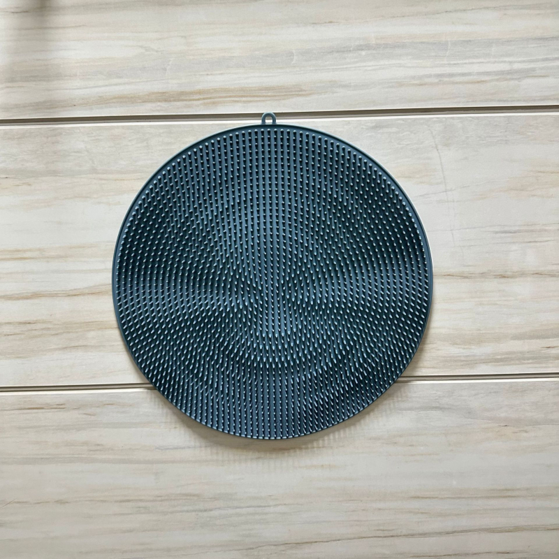 Perie de baie din silicon pentru picioare și pernă de masaj pentru spate, cu bază antiderapantă