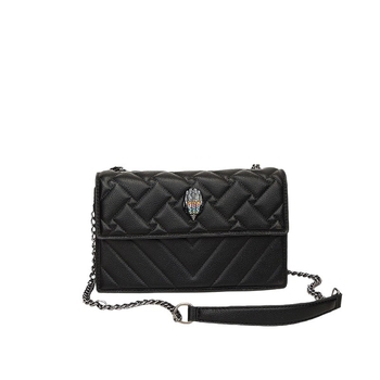 Ženska torbica s motivom glave orla, mala kvadratna crossbody torba s dijamantnim prešivanjem i izšivenim detaljem