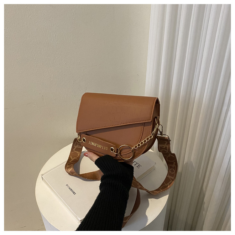 Ženska crossbody torba s jedinstvenim dizajnom, silueta sedla s blok bojama, minimalistička i svestrana za svakodnevnu uporabu, moda 2022