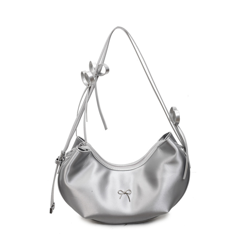 Ženska crossbody torbica u obliku knedle, teksturirana PU koža, srednja veličina, gradski minimalistički stil