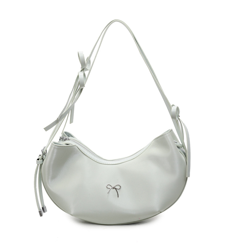 Ženska crossbody torbica u obliku knedle, teksturirana PU koža, srednja veličina, gradski minimalistički stil
