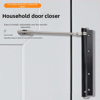 Zatvárač dverí z nerezovej ocele s hydraulickým tlmičom — automatický, ľahký, moderný minimalistický dizajn pre domové alebo hotelové dvere.