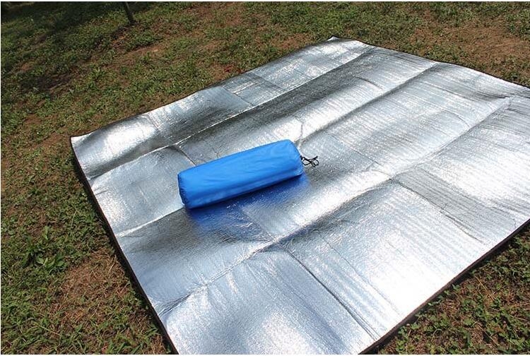 Vanjska dvostrano aluminijska folija EVA kamping podloga, debela, otporna na vlagu, sklopivi jastuk za dvije osobe