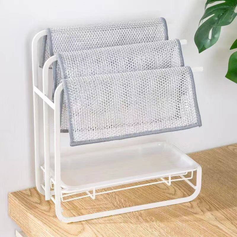 Dvostruka mikrovlakna krpa za suđe s čeličnom žicom, 40 cm, ekstra debela, otporna na masnoću, dvostruki sloj kuhinjske krpe