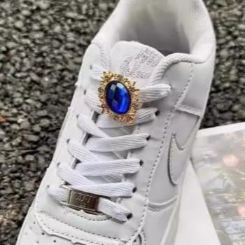 Accesorii pentru sneakers AF1 Air Force One – cataramă pentru șireturi DIY, decor cu cristale și perle, plăcuță metalică în formă de floare