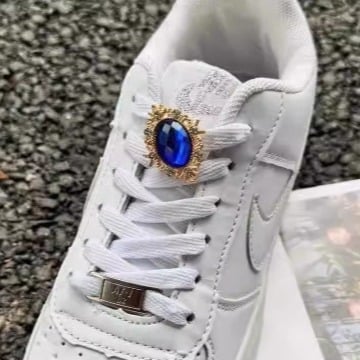 Accesorii pentru sneakers AF1 Air Force One – cataramă pentru șireturi DIY, decor cu cristale și perle, plăcuță metalică în formă de floare