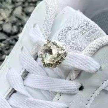 Accesorii pentru sneakers AF1 Air Force One – cataramă pentru șireturi DIY, decor cu cristale și perle, plăcuță metalică în formă de floare