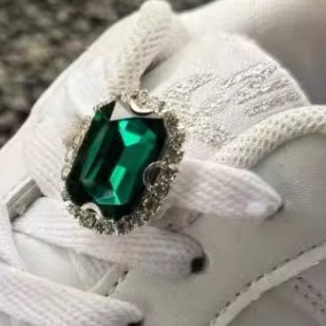 Accesorii pentru sneakers AF1 Air Force One – cataramă pentru șireturi DIY, decor cu cristale și perle, plăcuță metalică în formă de floare