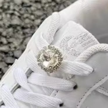 Accesorii pentru sneakers AF1 Air Force One – cataramă pentru șireturi DIY, decor cu cristale și perle, plăcuță metalică în formă de floare
