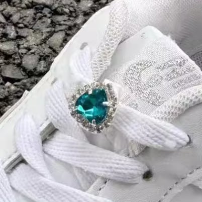 Accesorii pentru sneakers AF1 Air Force One – cataramă pentru șireturi DIY, decor cu cristale și perle, plăcuță metalică în formă de floare