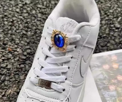 Accesorii pentru sneakers AF1 Air Force One – cataramă pentru șireturi DIY, decor cu cristale și perle, plăcuță metalică în formă de floare